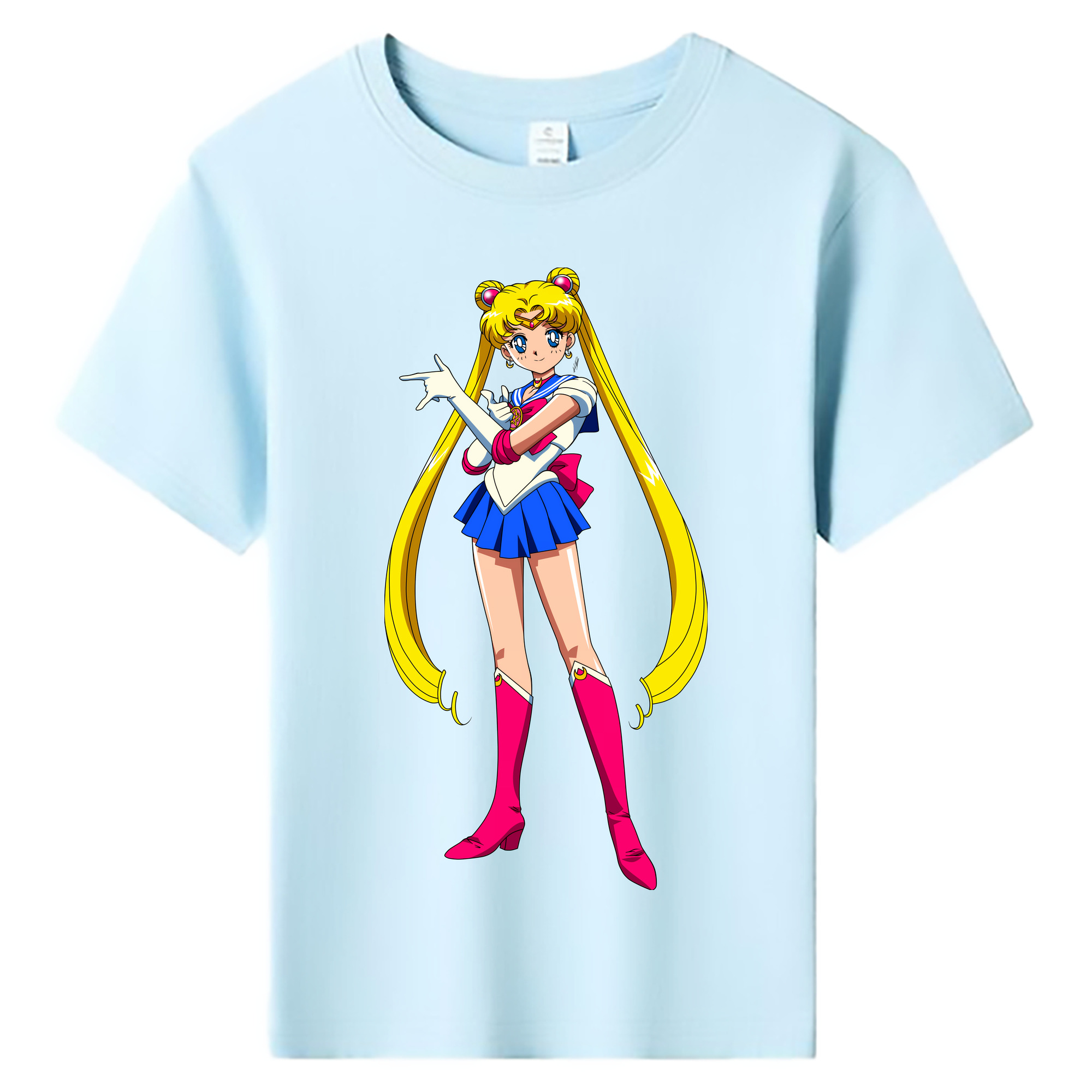 （画像用） 美少女戦士セーラームーン 月野 うさぎ つきの うさぎ Sailor Moon Tsukino Usagi 綿100％キッズTシャツ（フロントプリント）
